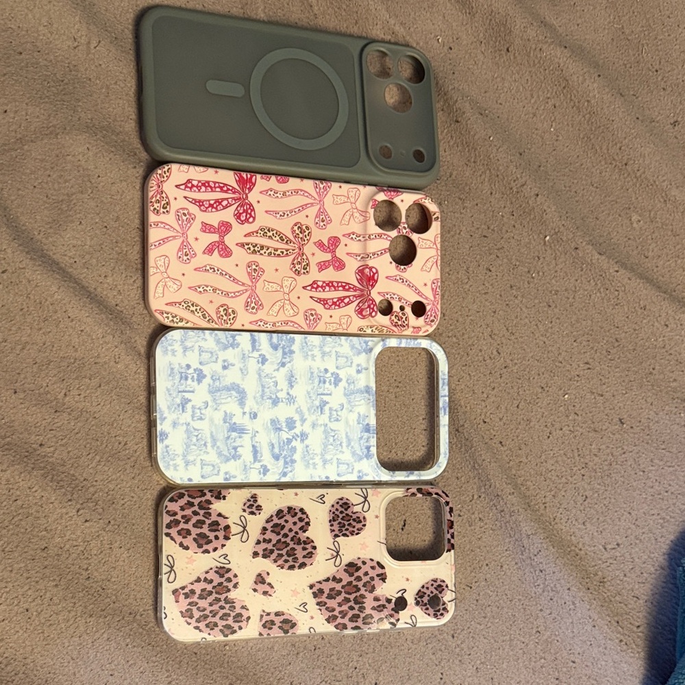 Assorted Pink and Blue Decorative Phone Case Bundle